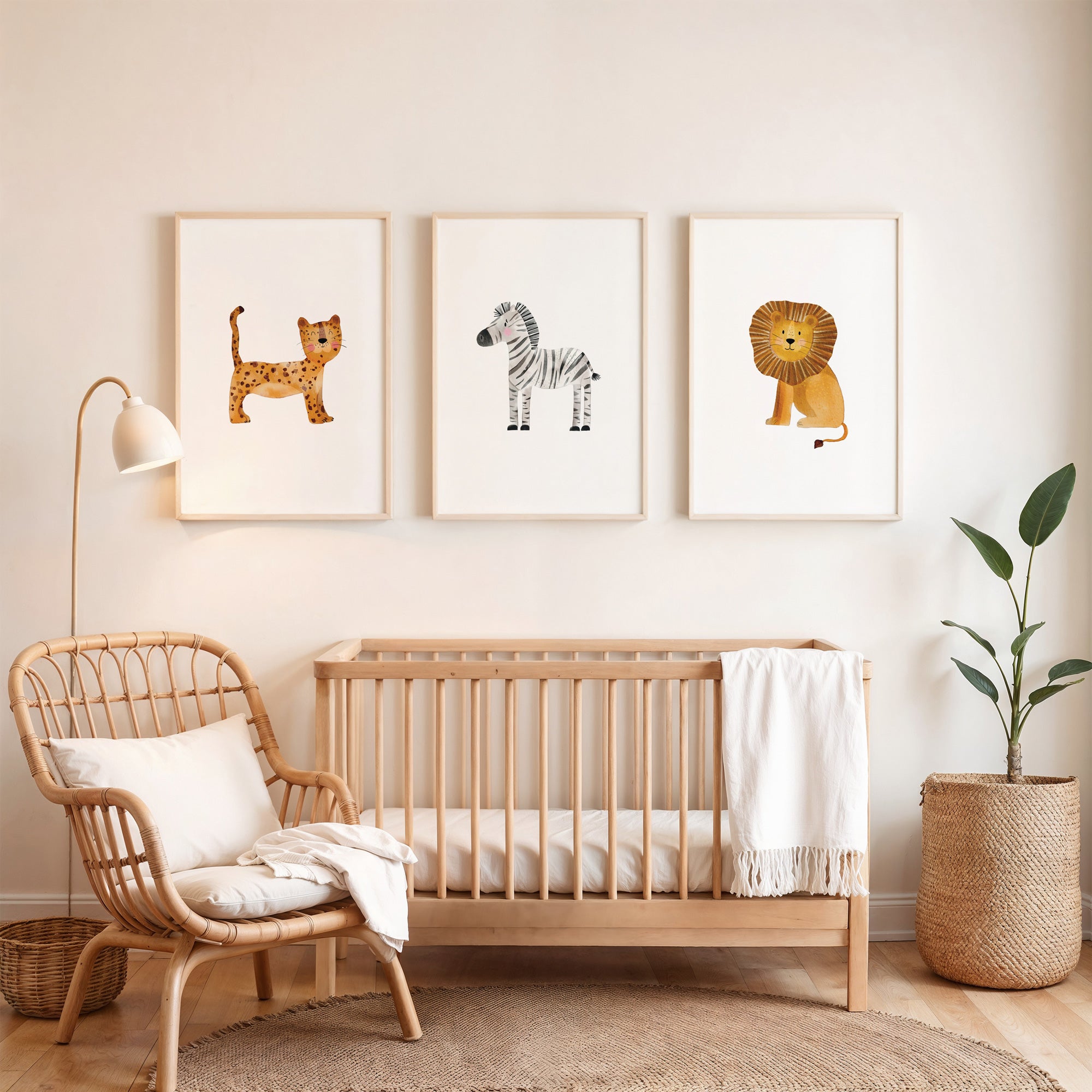 🐆 Leoparden Kunstdruck – Aquarell Poster für Kinderzimmer & Babyzimmer | Personalisierbar & Nachhaltig